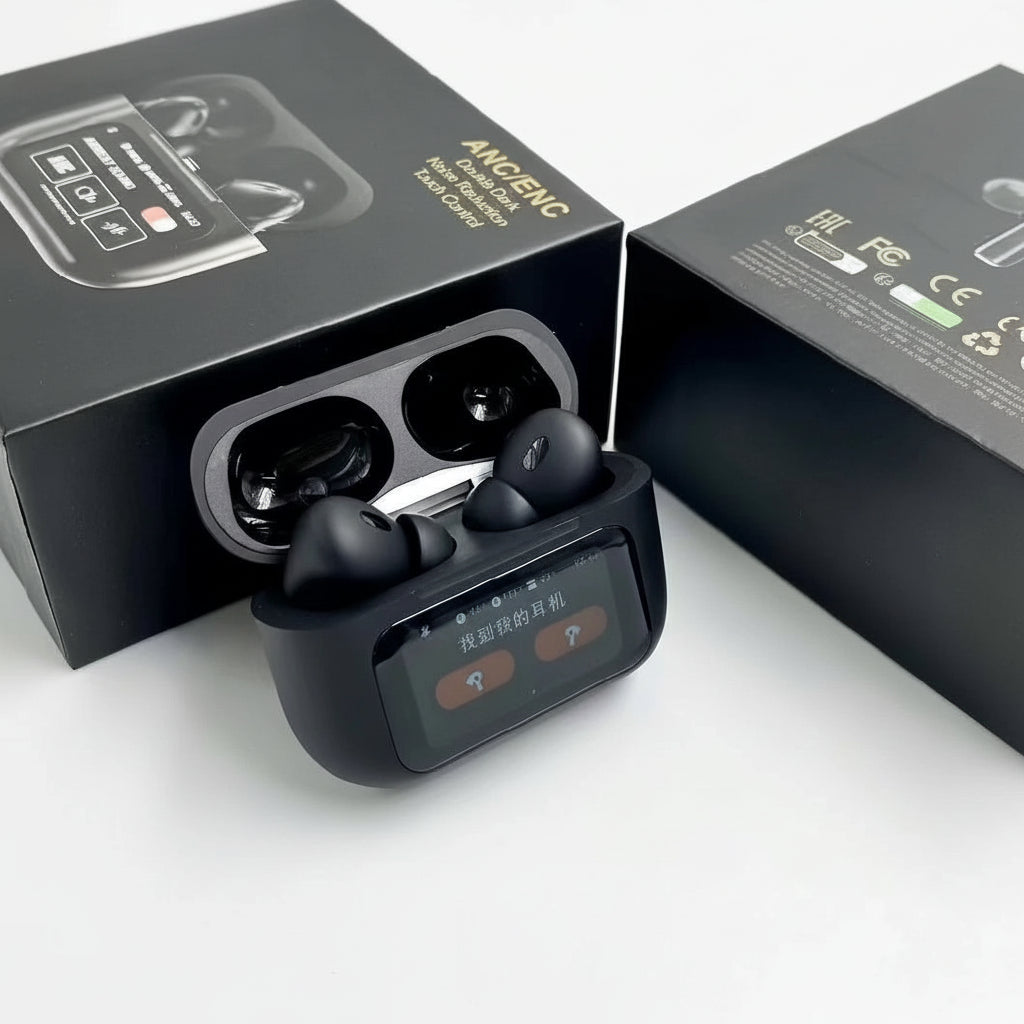A9 (Pro) LCD Earbuds with screen Black