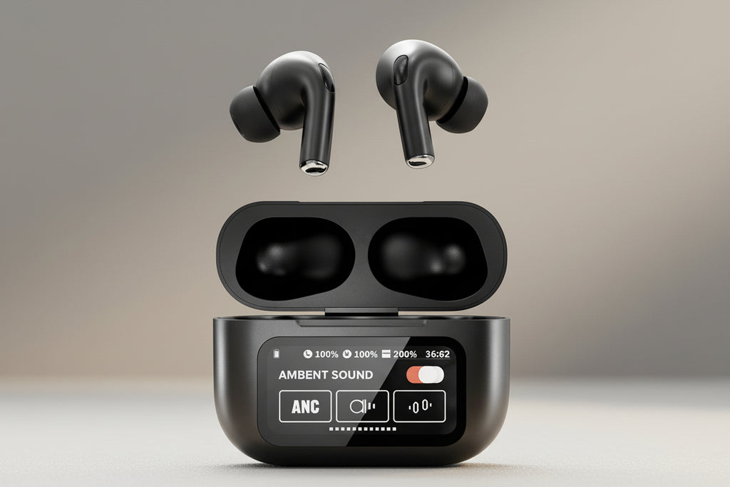 A9 (Pro) LCD Earbuds with screen Black