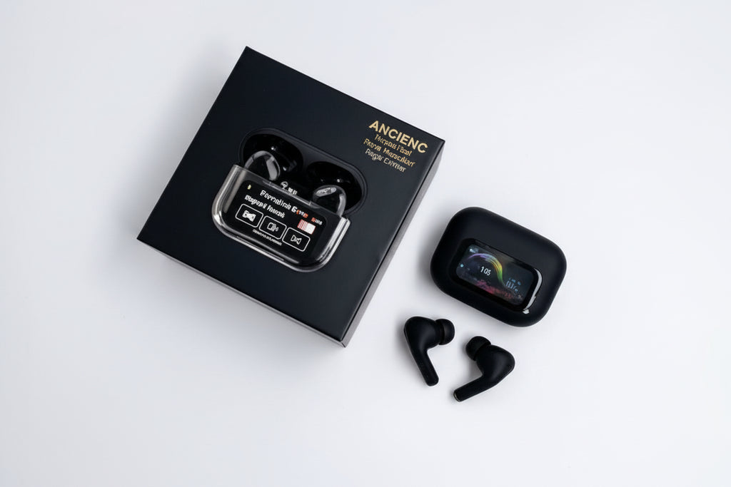 A9 (Pro) LCD Earbuds with screen Black