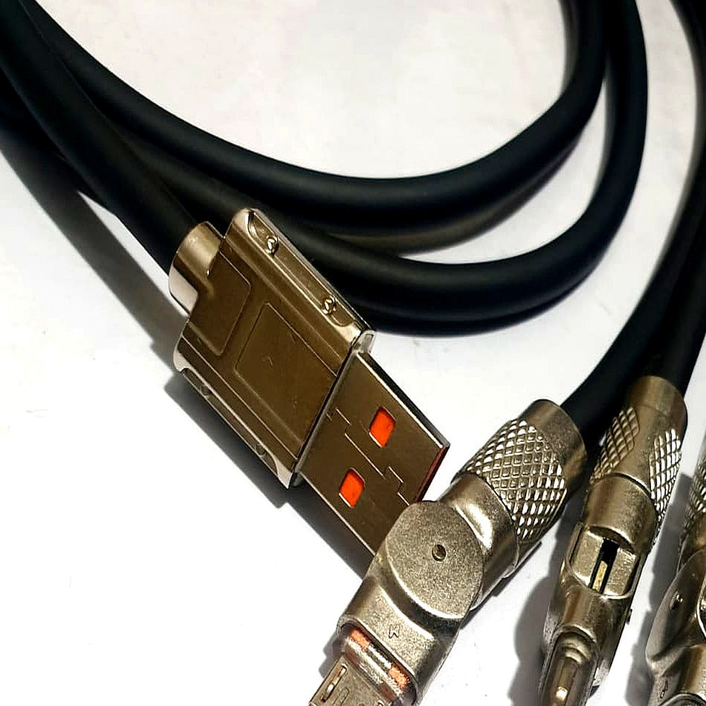 4-in-1 Multi Charging Cable with Metal Connectors