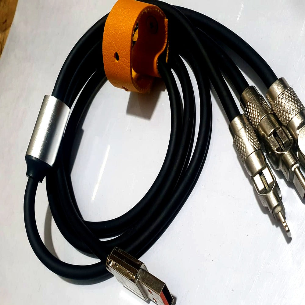 4-in-1 Multi Charging Cable with Metal Connectors